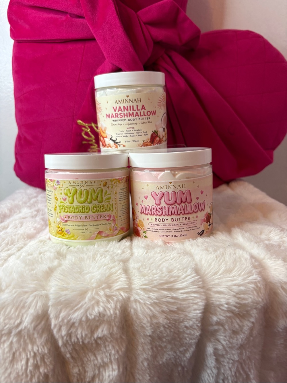 Aminnah Limited Edition trio body butters
